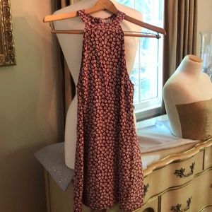 Floral halter sun dress.